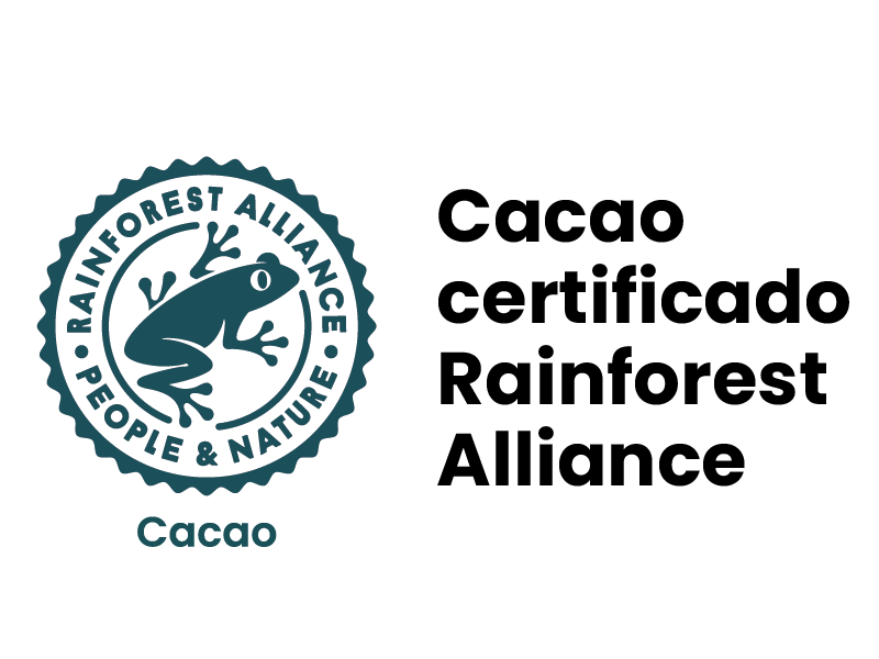 Cacao certificado Rainforest Alliance