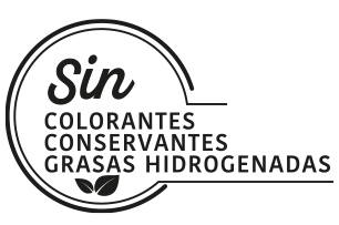 Sin colorantes, Sin conservantes, Sin grasas trans